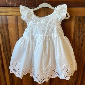Gap White Eyelet Dress- 12-18months